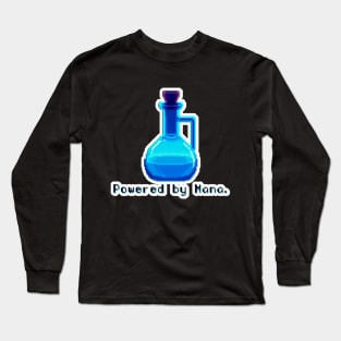 Blue Potion Bottle - Powered by Mana Long Sleeve T-Shirt